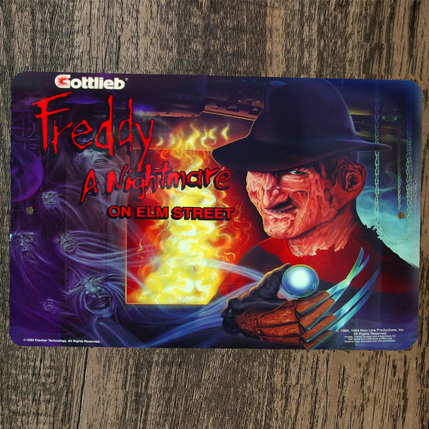 Freddy a Nightmare on Elm Street 8x12 Metal Wall Sign Video Game Poster