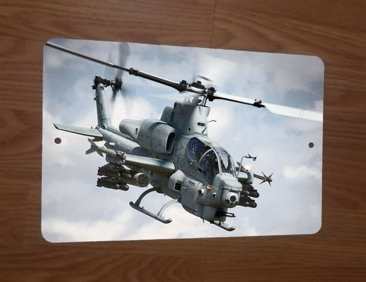 AH-1Z Viper Helicopter 8x12 Metal Wall Sign Military