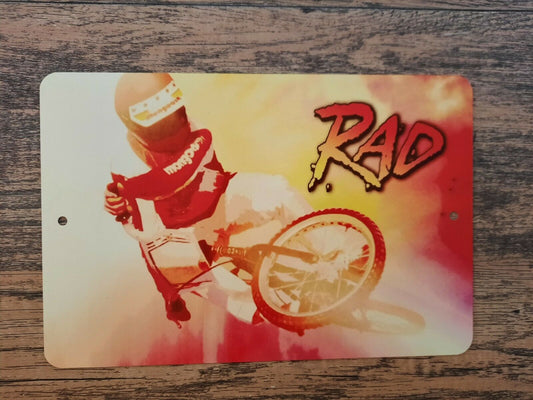 BMX RAD Art Retro 80s Movie Poster 8x12 Metal Wall Sign