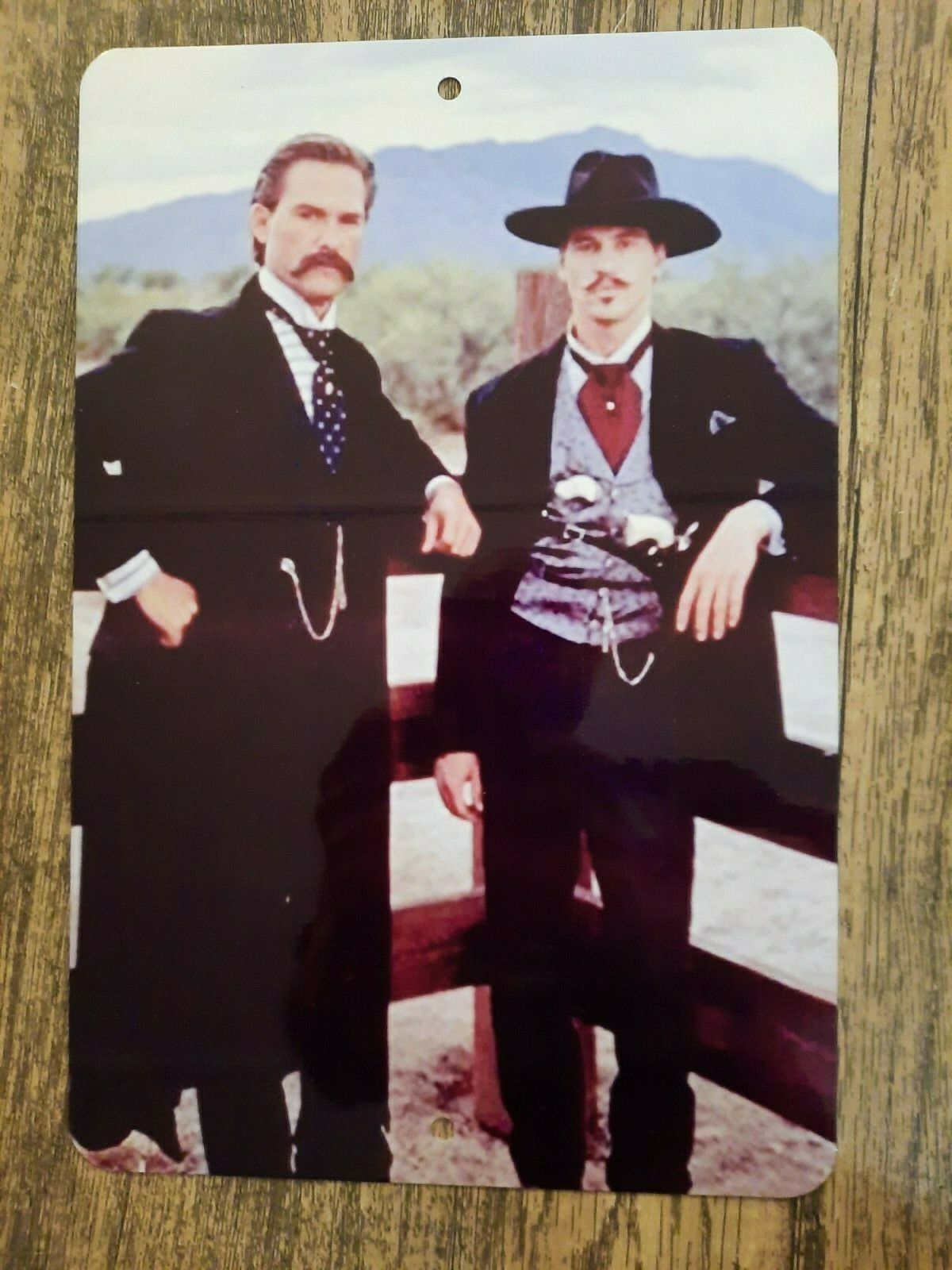 Tombstone Wyatt Earp and Doc Holliday 8x12 Metal Wall Sign Russell Kilmer