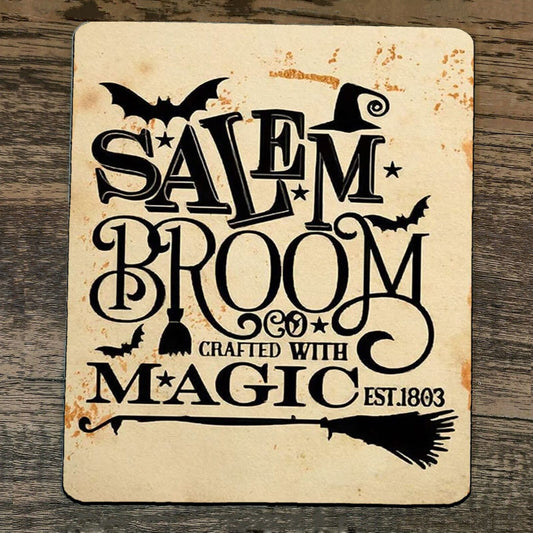 Mouse Pad Salem Broom Magic Witches Halloween