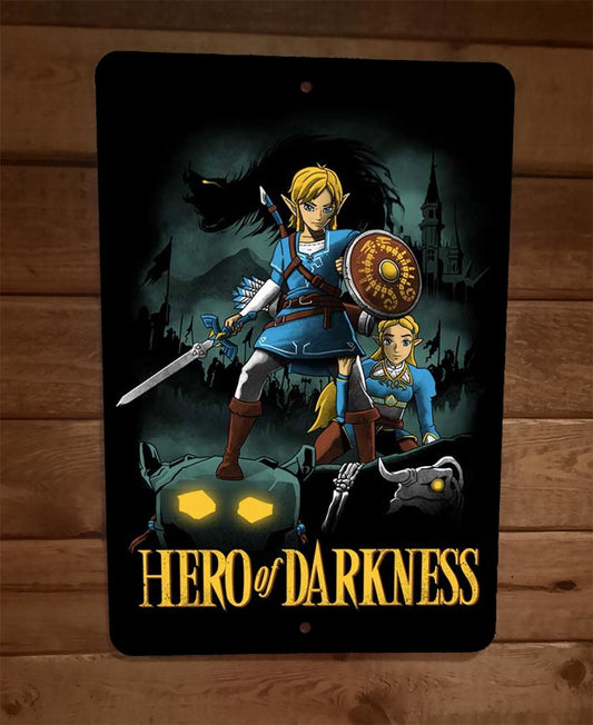 Hero of Darkness Link 8x12 Metal Wall Sign Legend of Zelda Video Game