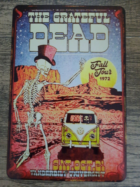 Grateful Dead Fall Tour 1972 Concert Ad 8x12 Metal Wall Sign Music