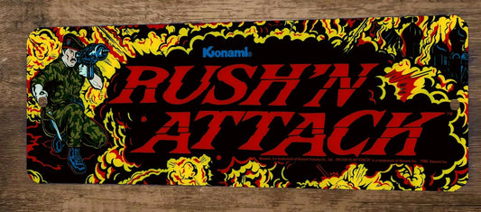 Rush N Attack Arcade Video Game 4x12 Metal Wall Sign Marquee Banner Poster #4