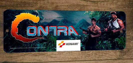 Contra Video Game Arcade 4x12 Metal Wall Sign Marquee Banner Retro 80s