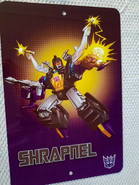 Transformers Shrapnel Decepticon 8x12 Metal Wall Sign