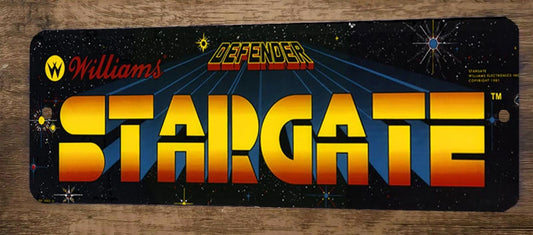 Stargate Arcade 4x12 Metal Wall Video Game Marquee Banner Sign