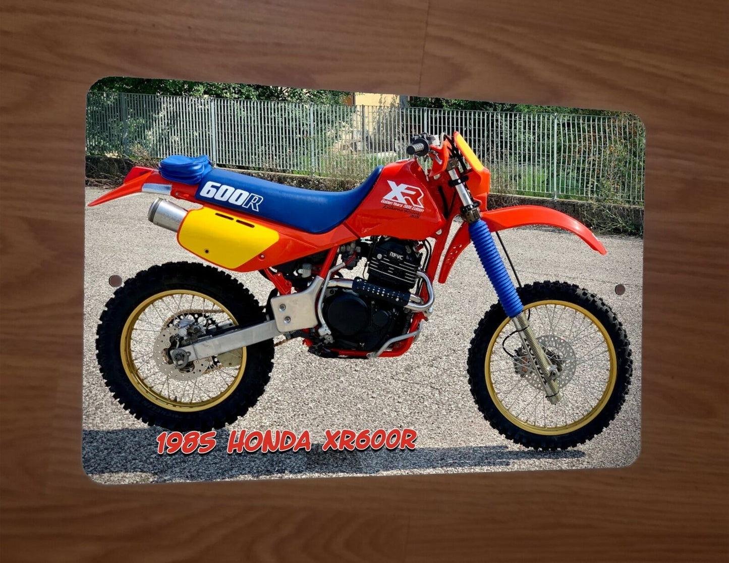 1985 Honda XR600R 8x12 Metal Wall Dirt Bike Motocross Motor Cycle Sign