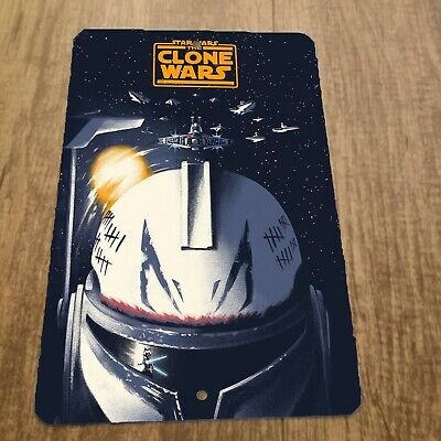 Star Wars Clone Wars Cartoon Art 8x12 Metal Wall Sign