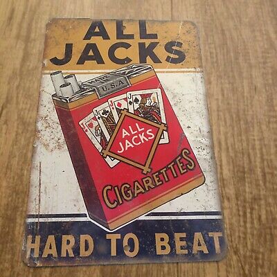 All Jacks Hard to Beat Vintage Ad 8x12 Metal Wall Sign Garage Poster