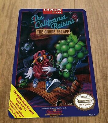 The California Raisins NES Nintendo Box Cover Art 8x12 Metal Wall Sign