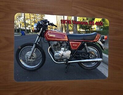 1978 Yamaha XS400 Motorcycle Motocross Dirt Bike Photo 8x12 Metal Wall Sign Garage Poster