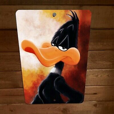 Daffy Duck Headshot 8x12 Metal Wall Sign Classic Cartoon Looney Tunes