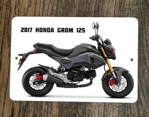 2017 Honda Grom 125 Motorcycle Bike 8x12 Metal Wall Sign Poster