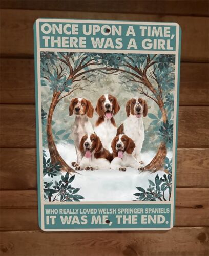 Once Was a Girl That Loved Springer Spaniel Dogs 8x12 Wall Sign Animal Poster