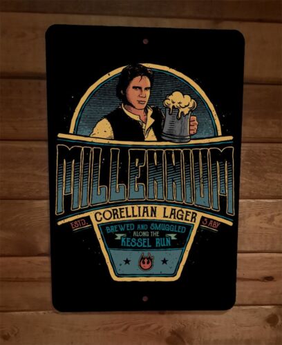 Millennium Corellian Lager Han Solo Star Wars 8x12 Metal Wall Bar Sign Poster