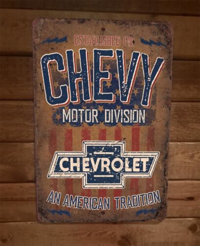 Motor Division Chevrolet Chevy 8x12 Metal Wall Garage Sign Poster