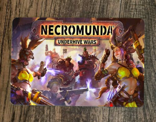 Necromunda Underhive Wars 8x12 Metal Wall Sign Video Game