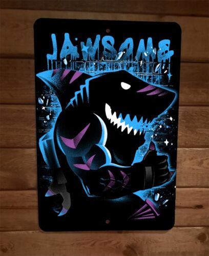 Jawsome Jaws Shark 8x12 Metal Wall Sign Poster