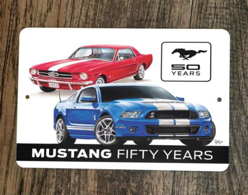 Mustang 50 Years Ford 8x12 Metal Wall Garage Sign Poster