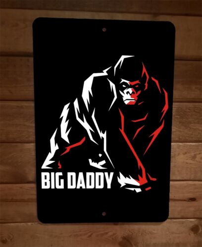 Big Daddy Gorilla Animal 8x12 Metal Wall Sign Poster