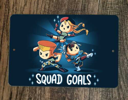 Squad Rules Video Game Street Fighter 8x12 Metal Wall Sign Poster