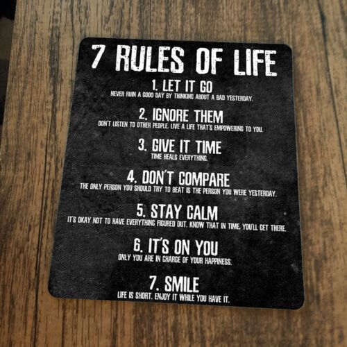 7 Rules of Life Mouse Pad