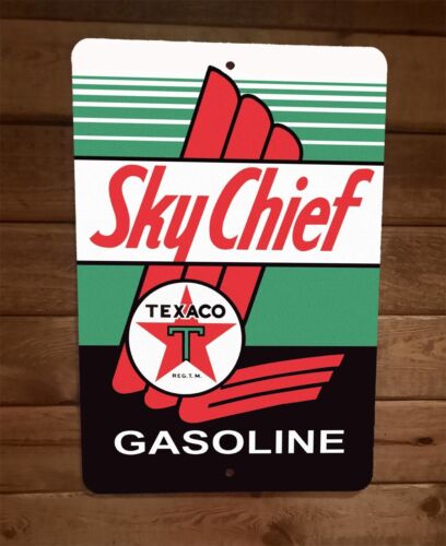 Sky Chief Texaco Gasoline Vintage Look 8x12 Metal Wall Garage Sign Poster