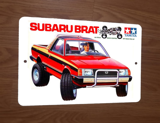 Subaru Brat Radio Remote Radio Control Off Road Pickup Box Artwork 8x12 Metal RC Car Sign Garage Poster