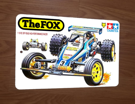 The Fox Radio Remote Control Off Road Racer Box Art 8x12 Metal Wall RC Car Sign Garage Poster